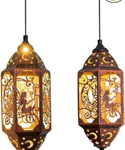 Outdoor Solar Lanterns and Moon Fairy Statue for Garden Gifts