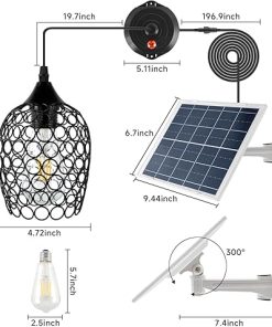 Solar Pendant Light for Outdoor Use Waterproof Solar Hanging Lights 2