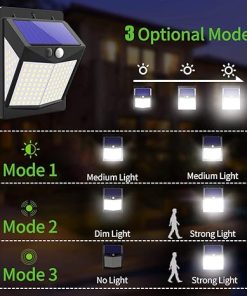 CLAONER Solar Motion Lights Outdoor 8 Pack Waterproof Security Lights 2
