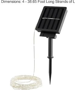 Solar-Powered 100 Warm White Fairy Lights 4-Pack by Pure Garden 2
