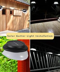 Waterproof Solar Gutter Lights for Outdoor Garden and Landscape Use 2