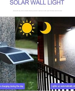 Outdoor Solar Wall Light with Remote Waterproof Aluminum for Gardens 2