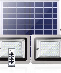 Super Bright LED Solar Flood Light with Remote Control for Gardens
