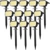 12 Pack Solar Spot Lights Outdoor Waterproof IP65 with 3 Lighting Modes