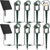 Solar Fence Lights Outdoor 6 Pack RGB Color Changing Waterproof LED 3