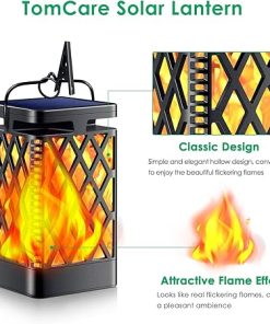 TomCare Solar Flickering Flame Torch Lights for Garden Patio Yard 2
