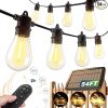 12-Pack Solar Post Cap Lights Outdoor Waterproof for 4×4 Wood Posts 4