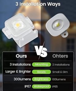 50FT Solar Powered Outdoor Lights 3000K IP68 Waterproof for Events 2