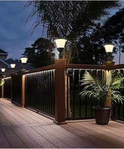 Outdoor Solar LED Pillar Light for Courtyard and Patio Use 2