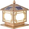 Solar Post Light Fixture IP55 Waterproof Outdoor Lantern for Courtyard 4