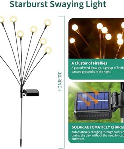 10 Pack Waterproof Solar Lights Outdoor for Garden and Patio Decor 2