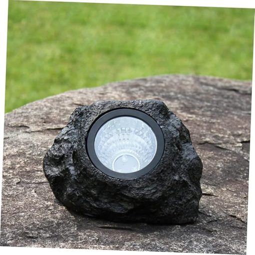 2 Pack Solar Powered LED Disk Light for Garden Pathway Lighting - Image 2