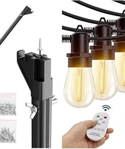 Solar String Lights 102FT with USB Port and Remote Control Outdoor