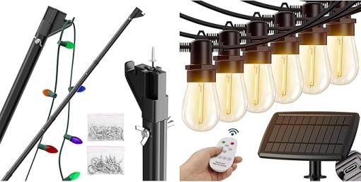 Solar String Lights 102FT with USB Port and Remote Control Outdoor