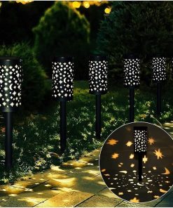 Solar Powered LED Garden Path Lights for Outdoor Decor 5 Pieces 2