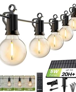 Solar String Lights 158FT Waterproof with Remote 75 LED Bulbs