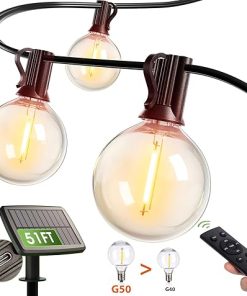 200FT Solar String Lights G50 Waterproof LED for Outdoor Use 2