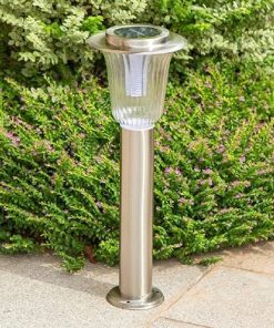 Waterproof Solar Lawn Light High Pole Lamp Stainless Steel LED Fixture 2