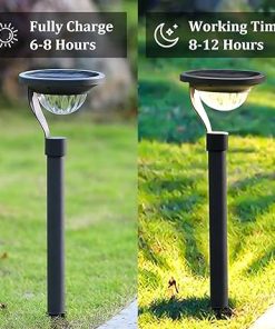 Solar Outdoor Pathway Lights 4 Pack Waterproof 50 Lumens for Garden 2