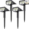 AloftSun 30 LED Waterproof Solar Motion Sensor Lights for Yard 4 Pack