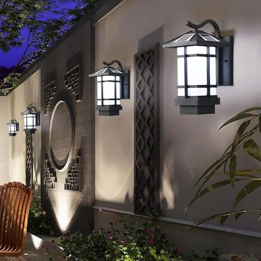 Solar LED Outdoor Wall Light Waterproof Aluminum for Front Door - Image 2
