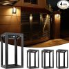 Solar Post Lights 8 Pack for 4×4 5×5 6×6 Wood Fence Outdoor Use 3