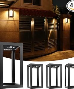 Solar Outdoor Wall Lights with Motion Sensor Waterproof 4 Pack