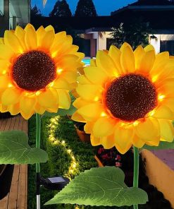 Solar LED Outdoor Sunflower Garden Lights IP65 Waterproof Energy Efficient