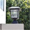 Outdoor Solar Wall Lamps LED Post Lanterns Waterproof Decorative Light 4