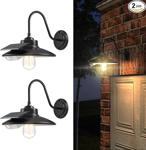 Solar Wall Lights Outdoor with 3 Modes and Motion Sensor IP65 Waterproof