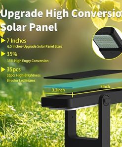 Outdoor Solar Pathway Lights 4 Pack Waterproof 40 LED Adjustable Heads 2