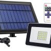 Solar Floodlight Outdoor with 180 Degree Adjustable Light Sensor LED