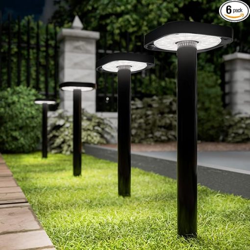 Sunco 6 Pack 2W LED Solar Lights for Pathway and Garden Use