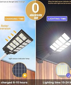 6000W Solar Street Light with Motion Sensor Dusk to Dawn IP65 Waterproof 2