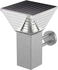 Solar Bollard Wall Mounted Light CCT Adjustable 3000K to 6000K 580 Lumens 2