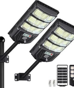 Outdoor Solar Street Lights 1200W LED Waterproof with Motion Sensor