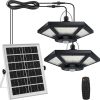 Solar Shed Light 180LED Dual Head Outdoor Indoor Motion Sensor Remote