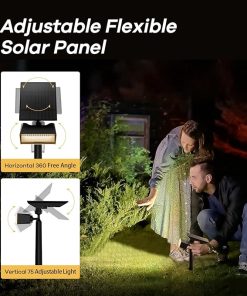 Warm White Solar Spot Lights Outdoor 600LM Dusk to Dawn IP65 4 Pack 2