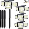 8 Pack 5 Ft Outdoor Light Poles with Fixing Clips for String Lights 3
