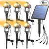 ROSHWEY 200LM Solar Gutter Lights Waterproof 18 LED Outdoor 8 Pack 3