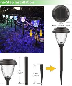 Solar Pathway Lights 6 Pack Waterproof LED Color Changing Decor 2