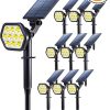 Quntis 12 Pack Solar Deck Lights Waterproof LED for Driveway Garden 4
