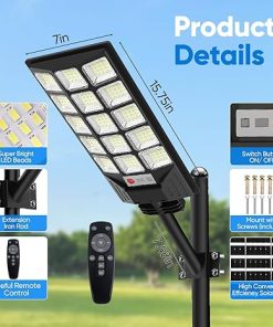 25000LM Solar Street Lights Outdoor 240 LED Motion Sensor Waterproof 2