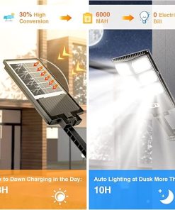 200W Waterproof Solar Lights with Motion Sensor for Yard Garden Path 2