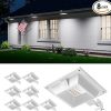 Upgraded Solar Post Cap Lights 6 Pack for 4×4 5×5 Deck Fences 4