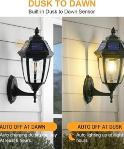 Solar Porch Lights 2 Pack with Motion Sensor for Outdoor Use 2