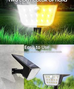 Solar Spot Lights Outdoor Motion Sensor IP68 Waterproof 6 Pack 2