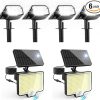Baxia Technology Solar Outdoor Motion Sensor Lights 4 Pack Options 3