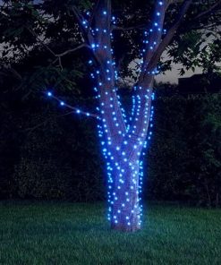 Solar Fairy String Lights 5pcs 200 LEDs Blue Indoor Outdoor 8 Modes