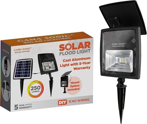 Gama Sonic Solar Flood Light for Trees, Landscaping, Outdoor Use